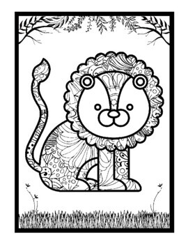 Download Wild Animals Coloring Pages Sheets Pdf Cool Animals Printable Coloring Pages