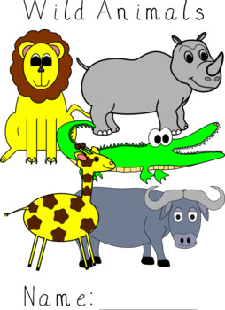 Preview of Wild Animals: Colouring Booklet