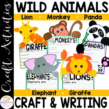 Preview of Zoo Animals Crafts Writing Prompts Endangered Animal Informational Writing Paper