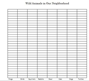 Wild Animals Graphing by Jennifer Wood | TPT