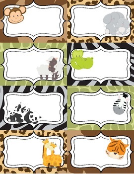 Wild Animals Notes and Labels by ONE CUT LANE | Teachers Pay Teachers