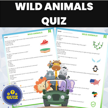 Preview of Wild Animals Quiz | Biology Animals Trivia Quiz