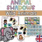 Wild Animals Shadows. Math centers. Africa. Zoo. Safari.