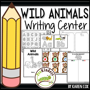 Wild Animals Writing Center for Pre-K & K | Write the Room & More