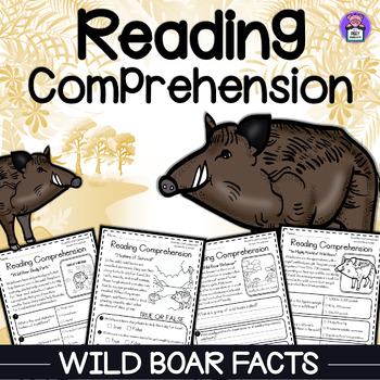 Preview of Wild Boar Facts Reading Comprehension Passages and Questions - Science Unit