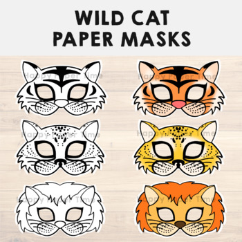 Asian Animal Paper Masks Printable Jungle Craft Activity Costume