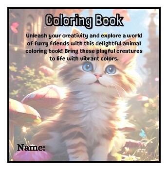 Preview of Wild Colors: A Coloring Adventure with Amazing Animals!: Cute squirrel...