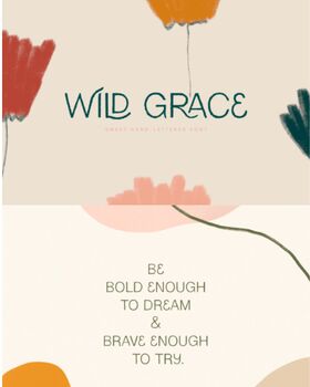 Preview of Wild Grace Font | Super beautiful Font Whispers with Enchanting Charm