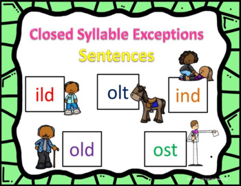 Preview of Wild Old Words Sentences for Google Slides Distance Learning (ild, ind, old, ost