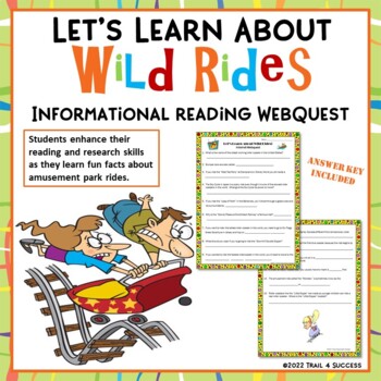 Preview of Wild Rides Roller Coasters Webquest Internet Scavenger Hunt Worksheets