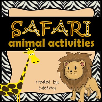 Preview of Safari Animal Activities - Common Core Aligned!
