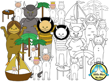 Wild Things Are Here Clipart By Little Blue Birdies Tpt