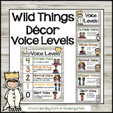 Wild Things Classroom Decor Voice Levels Chart