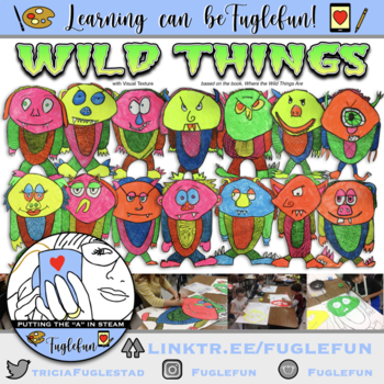 Preview of Wild Things w/ Visual Texture Step-by-Step Powerpoint Drawing & Painting Lesson