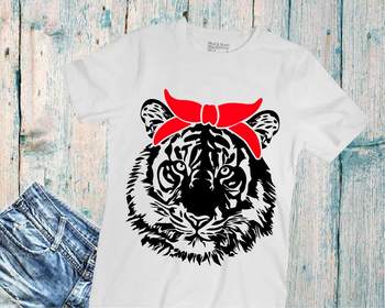 Tigers Head SVG wild football baseball basketball soccer 948S By HamHamArt