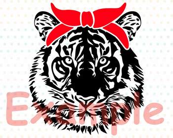 Tigers Head SVG Cutting Files Clip Art wild football baseball