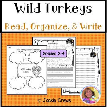 Preview of Wild Turkey Reading Comprehension Main Idea