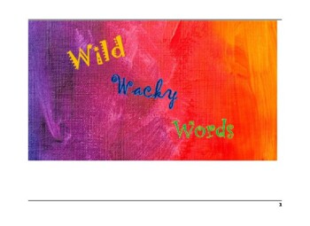 Preview of Wild Wacky Words (multiple meaning words)
