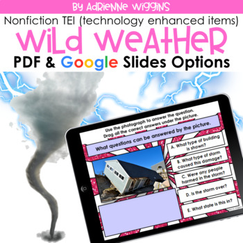 Preview of Wild Weather NF TEI Practice (Google Classroom & PDF) Distance Learning