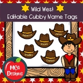 Wild West Editable Cubby Name Tags