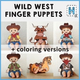 Sheriff Finger Puppet Printable Wild West Coloring Paper Craft