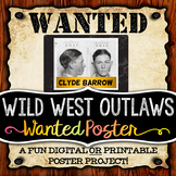 Wild West Activity - Wanted Poster Project (Digital and Pr