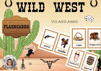 Preview of Wild West Wonders Noun Exploration Flashcards