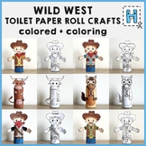 Longhorn Cow toilet paper roll craft Printable Wild West Activity No Prep