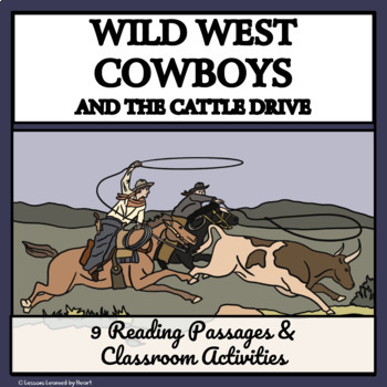Preview of COWBOYS & THE CATTLE DRIVE - Reading Passages and Classroom Activities