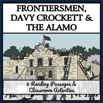 Preview of FRONTIERSMEN DAVY CROCKETT & THE ALAMO Printable Reading Passages & Activities