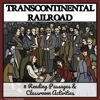 Preview of TRANSCONTINENTAL RAILROAD - Reading Passages & Enrichment Activities