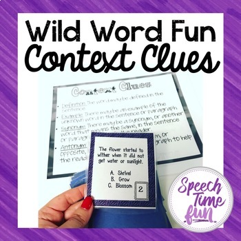 Preview of Wild Word Context Clues Card Game