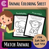 Wild World Animal Coloring Page/Match animal what do you s