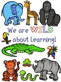 Wild about School Coloring Pages and Bookmarks