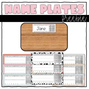 Preview of Wild and Free Name Plates Freebie