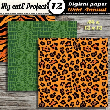 Going Wild Animal Print Digital Scrapbook Pack — Rainforest & Jungle (10  Pages)