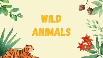 Preview of Wild animals (animais selvagens)