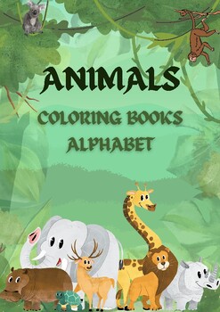 Preview of Wild animals kids Printable Coloring Book