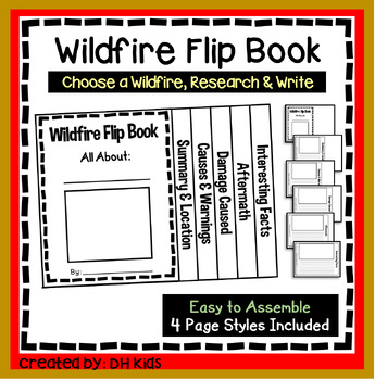 Preview of Wildfire Flip Book, Weather Research Project, Natural Disaster Science Report