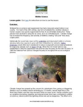 Preview of Wildfire Science Mini Project Packet