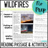 Wildfires Reading Comprehension - Passage, Questions, No P