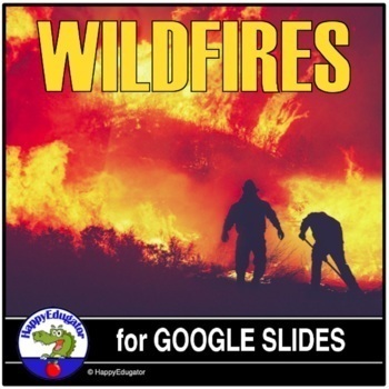 Preview of Wildfires on Google Slides with Digital and Printable Review