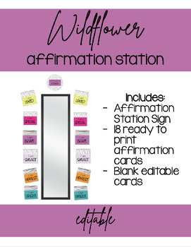 Preview of Wildflower Affirmation Station