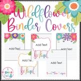 Wildflower Binder Covers Editable