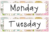 Wildflower Classroom Theme Days of the Week