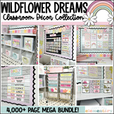 Wildflower Dreams Classroom Decor | Bundle - Editable