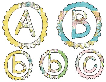 Wildflower Bulletin Board Letters, Lettering