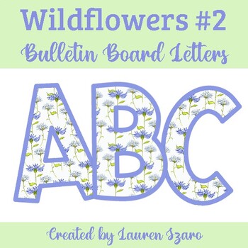 Wildflower Bulletin Board Letters, Lettering