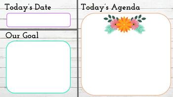 Preview of Wildflowers Daily Agenda Slides