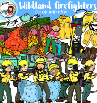 Preview of Wildland firefighters Clip Art